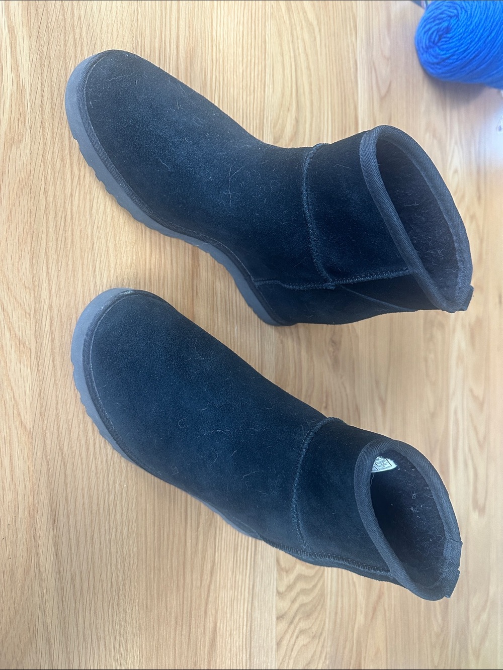 UGG Black Slip-On Mule with Shearling Lining